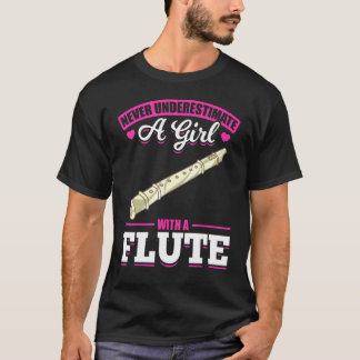 T-shirt Joueuses de Flûte Filles Joueuse de Flûte Femmes M