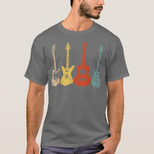 T-shirt Joueuses de guitare cool Art Hommes Femmes Vintage