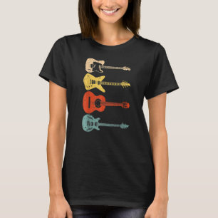 T-shirt Joueuses de guitare cool Art Hommes Femmes Vintage