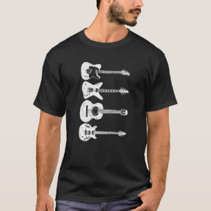 T-shirt Joueuses de guitare cool Art Hommes Femmes Vintage
