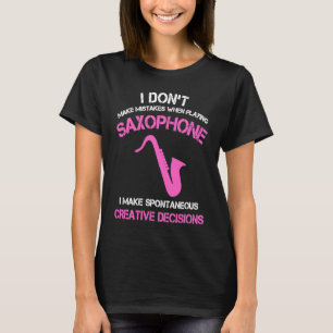T-shirt Joueuses de saxophone alto femmes jeunesse Jazz Sa