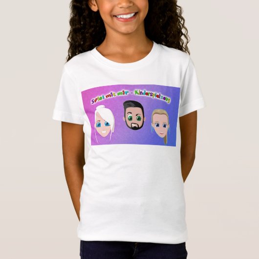 T-Shirt Jouez avec moi aux jouets pour enfants Filles en T (Devant)