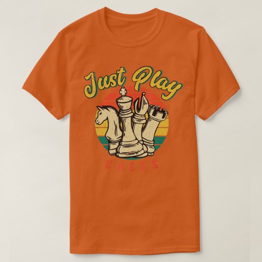 T-shirt Jouez simplement à l'échecs joueur jeu jeu jeu jeu (Design devant)
