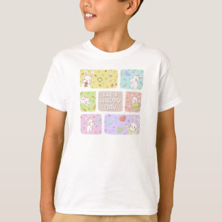 T-shirt Jouez Un Joyeux Jour : Belle Illustration De Bunny