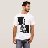 T-shirt Jouez Votre Angle Échecs Fou (Devant entier)