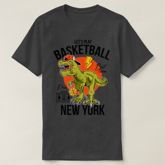 T-shirt jouons au basket-ball à rex New York (Design devant)