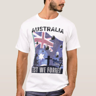T-shirt Jour ANZAC, De Peur Que Nous Oublions. AUSTRALIE
