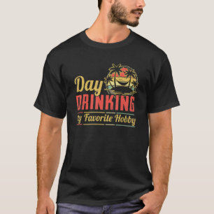 T-shirt Jour Boire Mon Hobby Favori Vin De Bière