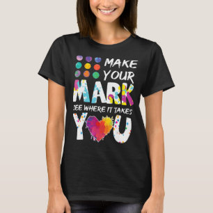 T-shirt Jour Coloré De Point Faites Votre Marque Voir Où I