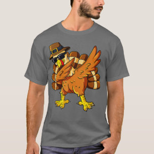 T-shirt Jour d'Action de grâce Dabbing Turquie Pèlerin Gar