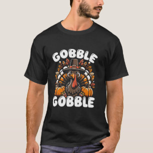 T-shirt Jour d'Action de grâce Gobble Gobble Turquie Trot