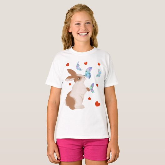 T-shirt jour d'amour heureux (Devant entier)