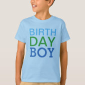 T-shirt Jour d'anniversaire moderne Garçon Marine Bleu Num (Devant)
