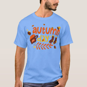 T-shirt Jour d'automne Saison Happy Halloween Thanksgiving