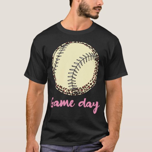 T-shirt Jour de baseball Leopard (Devant)