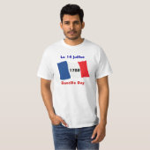 T-shirt Jour de bastille, le 14 juillet, donner l'assaut à (Devant entier)