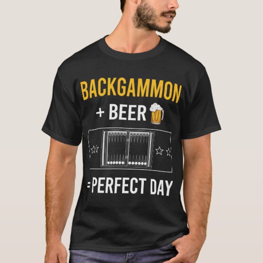 T-shirt Jour de bière Backgammon (Devant)