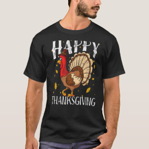 T-shirt Jour de bon thanksgiving Drôle Pèlerin mignon Turq