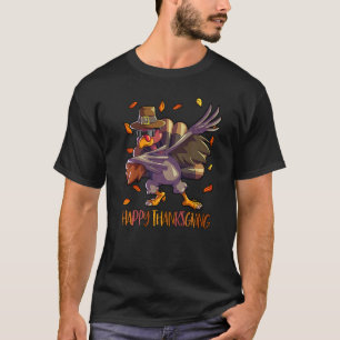T-shirt Jour de bon thanksgiving Drôle Pèlerin mignon Turq