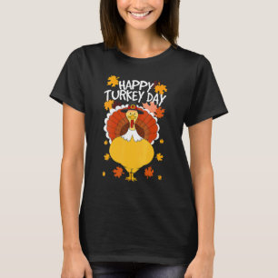 T-shirt Jour de bon thanksgiving Drôle Pèlerin mignon Turq
