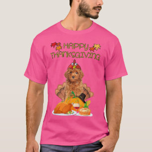 T-shirt Jour de bon thanksgiving Goldendoodle Chien Funny