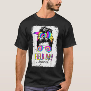 T-shirt Jour de campagne bleu Squad Messy Bun Tie Dye