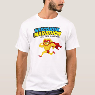 T-shirt Jour de course de marathon du Wisconsin