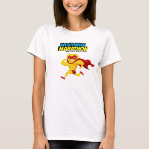 T-shirt Jour de course de marathon du Wisconsin