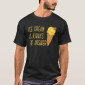 T-shirt Jour De Crème De Glace Citron Fraise Crème De Glac (Devant)