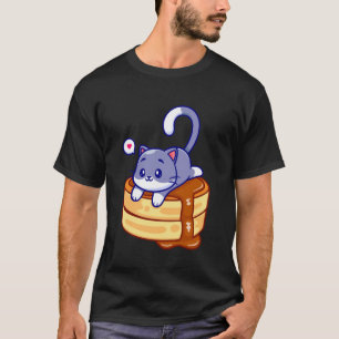 T-shirt Jour de crêpes au chat mignon
