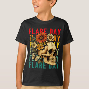 T-shirt Jour de Flare Fibromyalgie Dysautonomie Crâne Invi