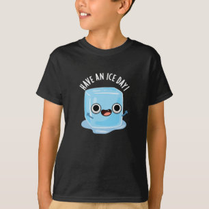 T-shirt Jour De Glace Drôle Cube De Glace Pun Dark BG
