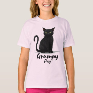 T-shirt Jour de grumeaux avec chat noir