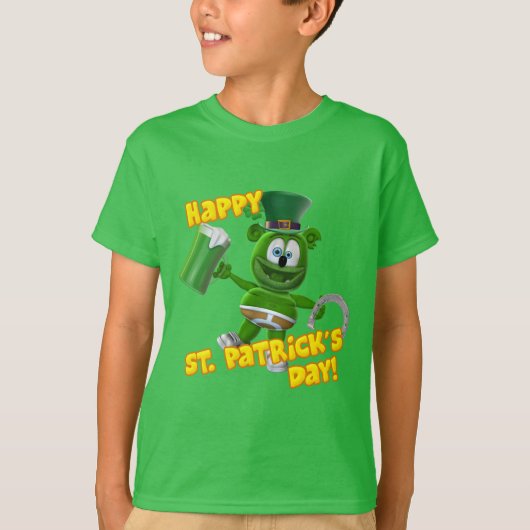 T-shirt Jour de Gummibär (l'ours gommeux) St Patrick (Devant)