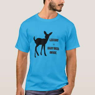 T-shirt Jour de jambe = cerfs communs de bébé sur la gla