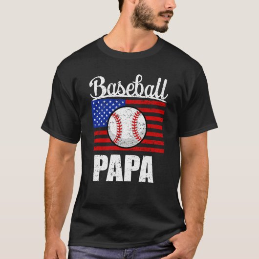T-shirt Jour de jeu de grand-papa du drapeau américain des (Devant)