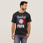 T-shirt Jour de jeu de grand-papa du drapeau américain des (Devant entier)