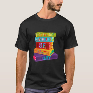 T-shirt Jour de la Bibliothèque Tiedye Bookworm Lecture Li