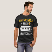 T-shirt Jour de la bière Harmonica Orgue à bouche (Devant entier)