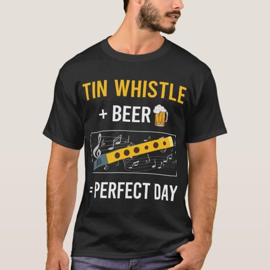 T-shirt Jour de la bière Tin Whistle Flageolet (Devant)