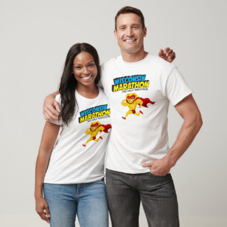 T-shirt Jour de la course du Marathon du Wisconsin