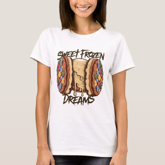 T-shirt Jour de la crème glacée Douce congelée (Devant)