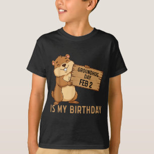 T-shirt Jour de la marmotte 2 février est mon anniversaire
