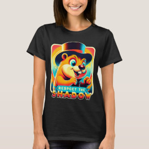 T-shirt Jour de la marmotte Respectez L'Ombre Humour Drôle