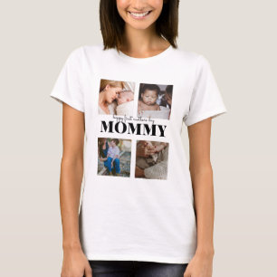 T-shirt Jour de la première mère mignonne photo collage T-