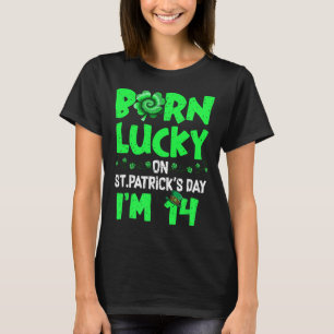 T-shirt Jour de la Saint Patrick 14e anniversaire garçon f