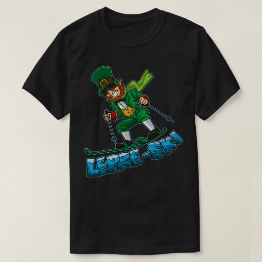 T-shirt Jour de la Saint Patrick Apres Ski Pun LepreSki (Design devant)