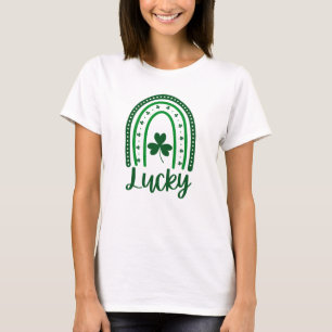 T-shirt Jour de la Saint-Patrick arc-en-ciel vert