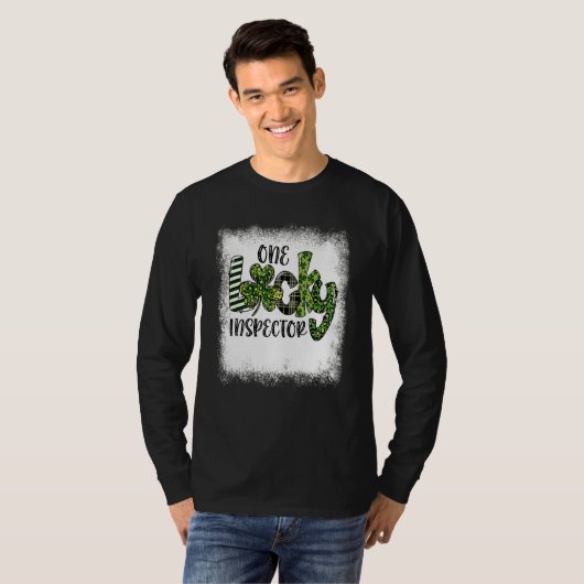 T-shirt Jour de la Saint Patrick blanchi Leopard One Lucky (Devant entier)