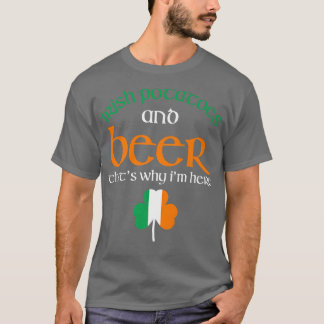 T-shirt Jour de la Saint Patrick Boire Bière Funny Pommes 